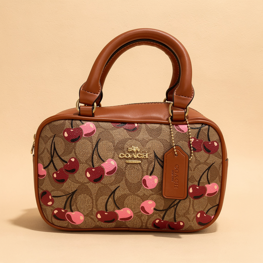 Bolsa Coach Teri Monograma Cerezas