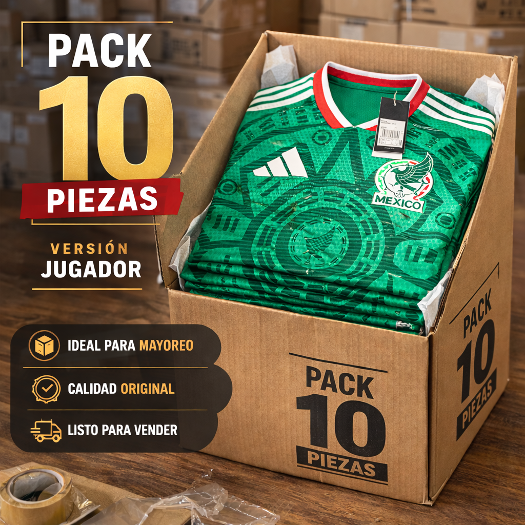 Pack 10 Piezas - Playera México versión Jugador