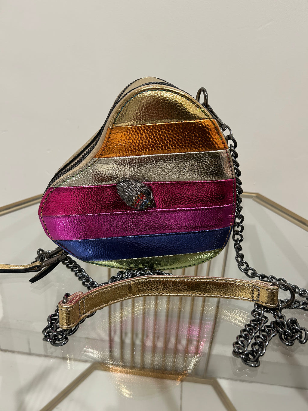 Bolsa Kurt Geiger Kensington corazón rainbow