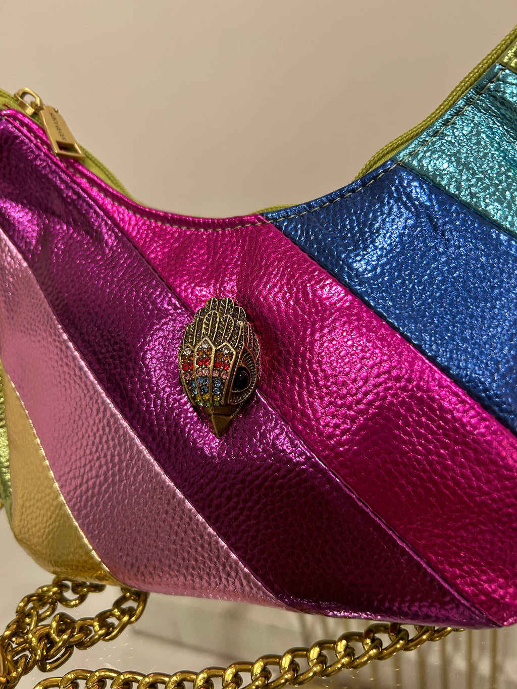 Bolsa Kurt Geiger Crossbody Metálica Multicolor dupe