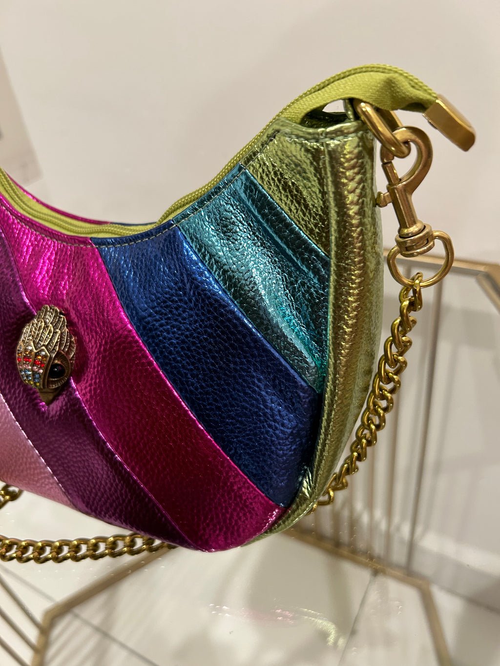 Bolsa Kurt Geiger Crossbody Metálica Multicolor dupe