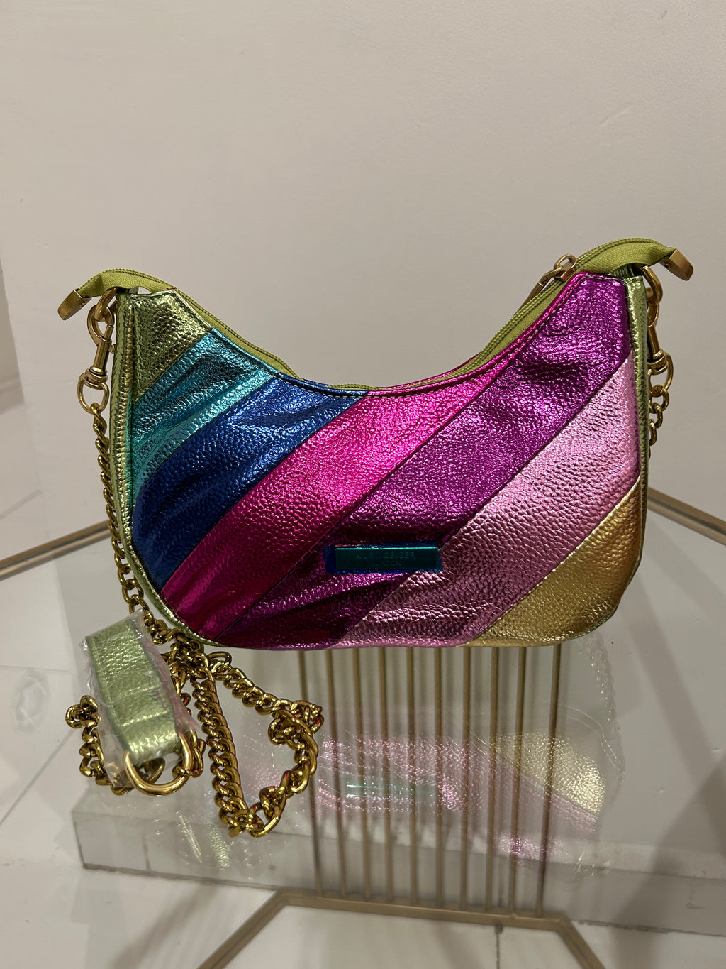 Bolsa Kurt Geiger Crossbody Metálica Multicolor dupe