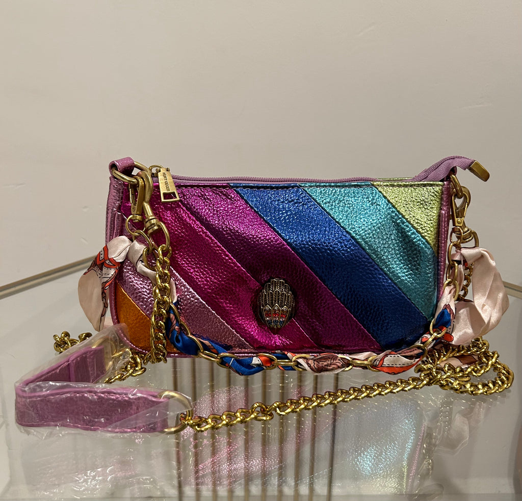 Bolsa Kurt Geiger Metálica Rainbow Multicolor con Cadena