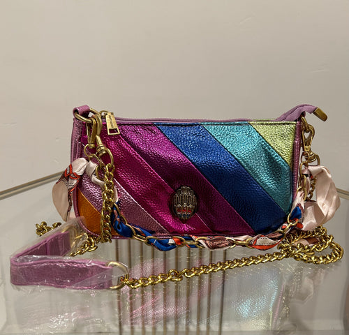 Bolsa Kurt Geiger Metálica Rainbow Multicolor con Cadena