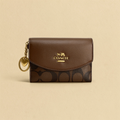 Monedero Porta Tarjetas Estilo Coach Marrón