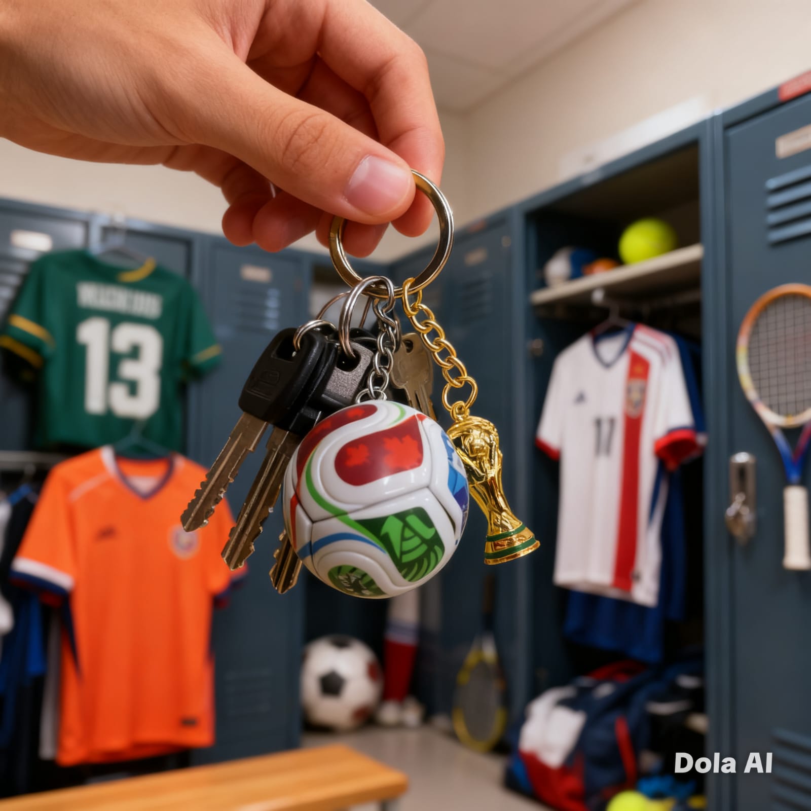 Llavero Mundial Duo – Copa + Balón FIFA ⚽🏆