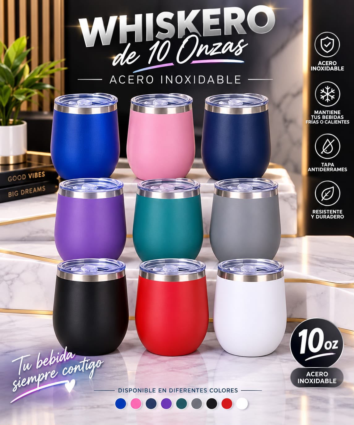 WISKERO 10oz forma de huevo